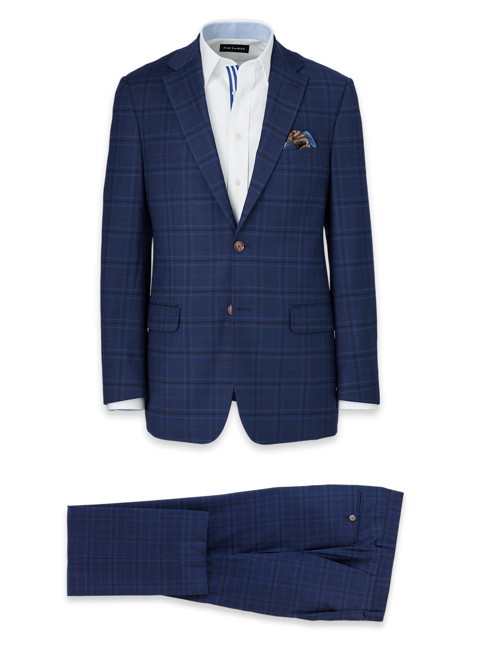 Blue Plaid Suit Jackets