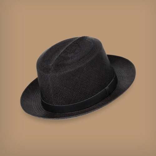 Paul Fredrick Palm Straw and Leather Sun Hat Vintage Straw Style Fedora by Paul Fredrick With Tooled  main image 4