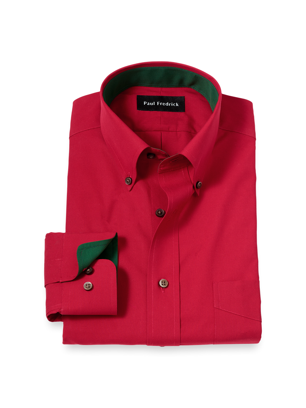 Red Button Down Collar Dress Shirts