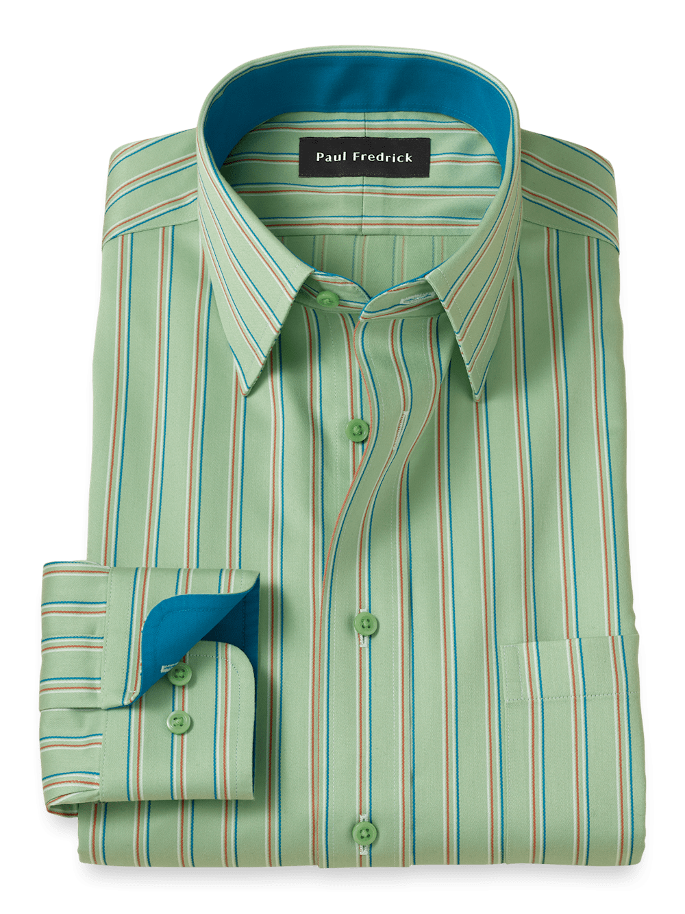slim fit dress slacks Christian Dior Men's Light Green Dress Shirt | Size L (17 34/35) main image 0