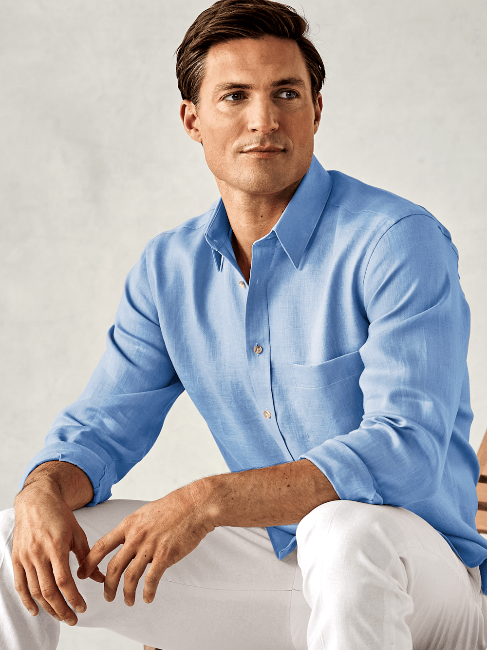 white christmas dresses Men's Long-Sleeved Shirts l Summer Solid Color l Stand .Casual Beach