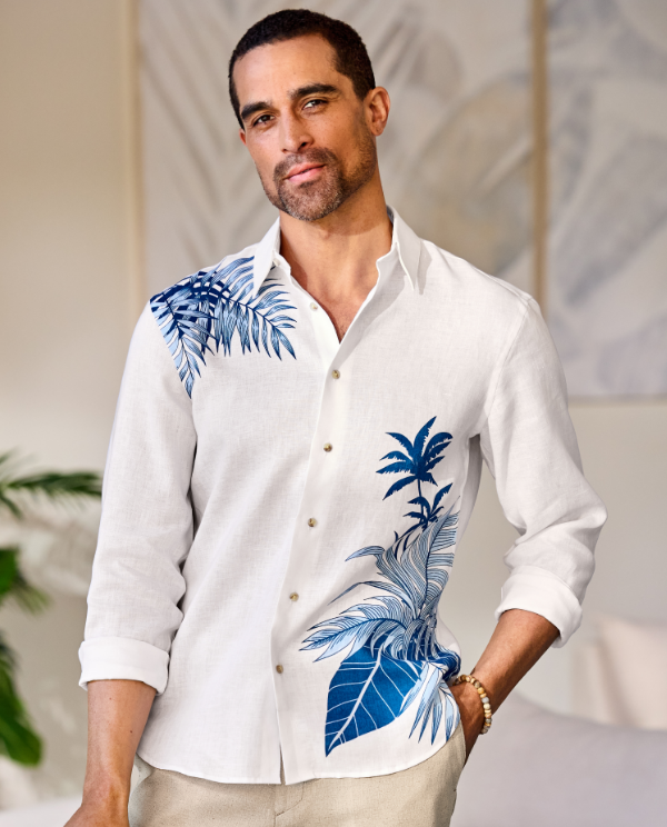 mens white paisley dress shirt Cinch Men's White Paisley Print Button-Down Western Shirt L
