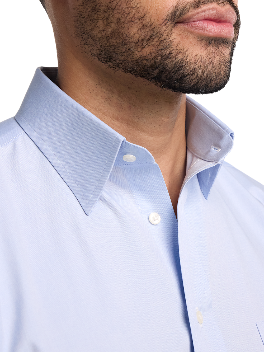 Alternate Shot of Men's Blue Solid Shirts No Trim Detail