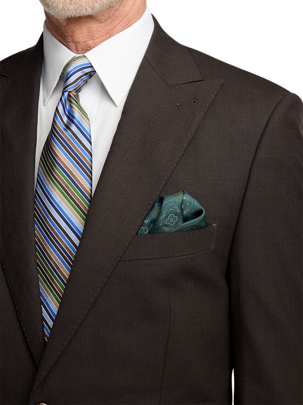 Alternate Image of Wool Stretch Bengaline Single Breasted Peak Lapel Suit-2