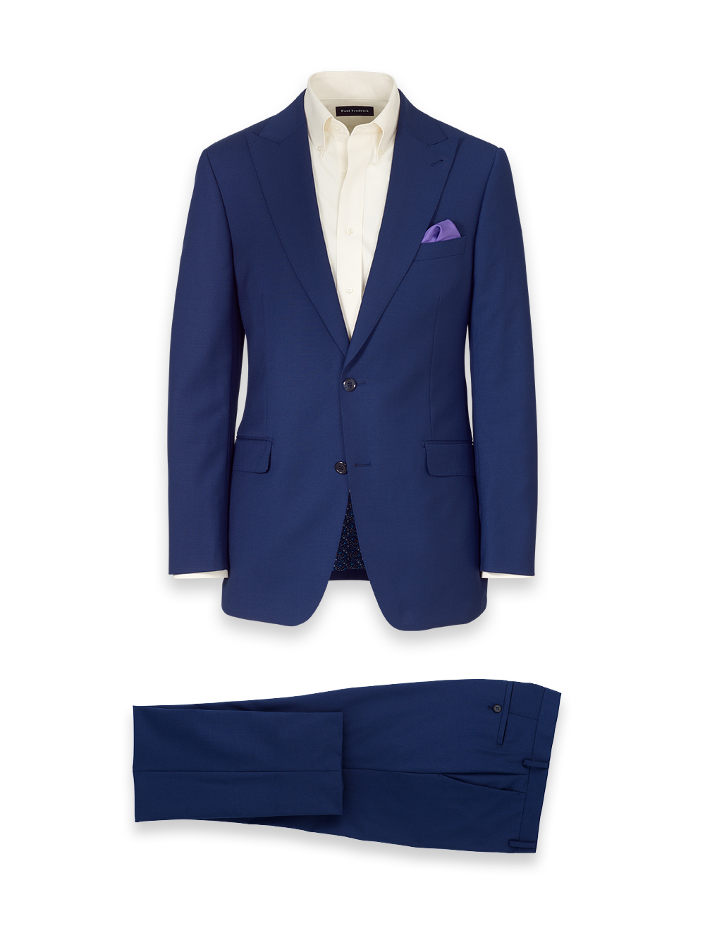Product Image of Wool Stretch Bengaline Single Breasted Peak Lapel Suit-0