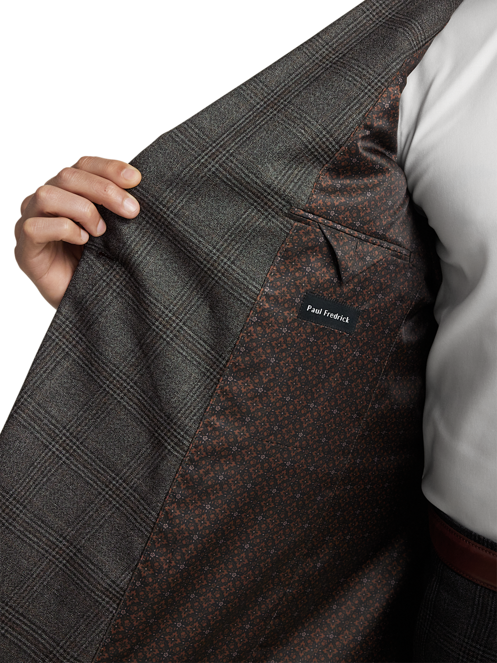 Alternate Image of Wool Plaid Double Breasted Peak Lapel Suit-3