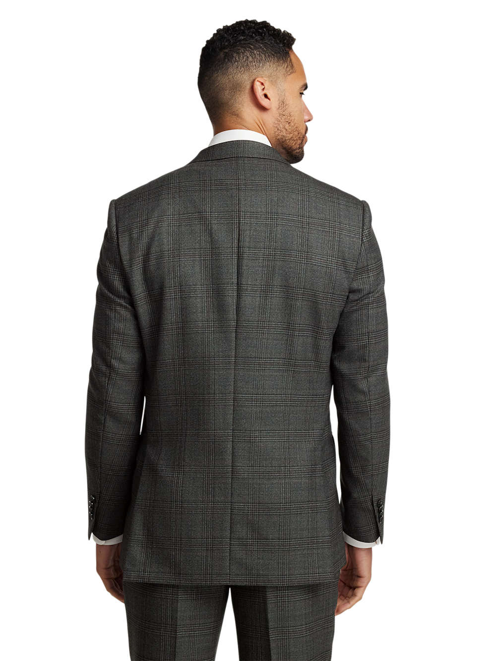 Alternate Image of Wool Plaid Double Breasted Peak Lapel Suit-6