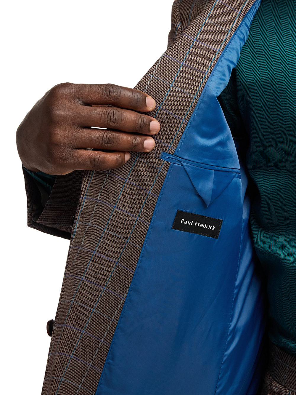 Alternate Image of Wool Blend Plaid Single Breasted Notch Lapel Suit-3
