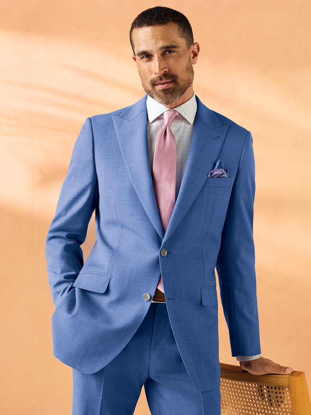 Alternate Image of Wool Stretch Bengaline Peak Lapel Suit-9