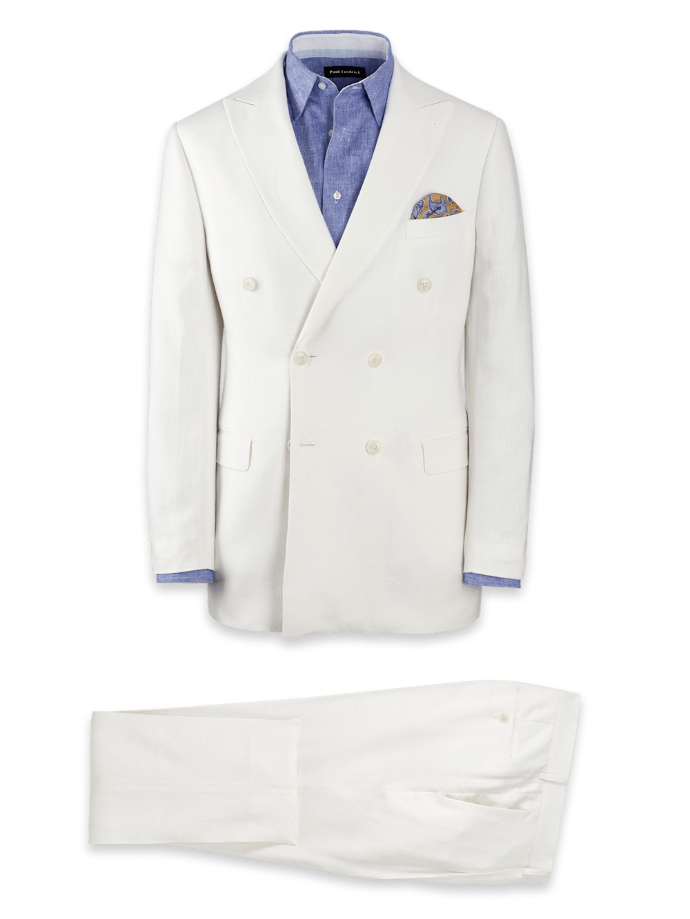 Product Image of Linen Blend Peak Lapel Suit-0