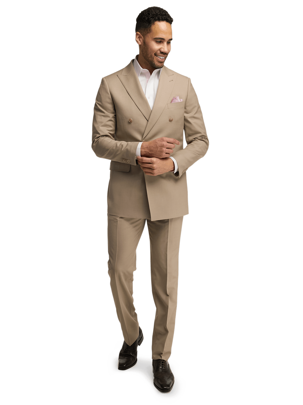 Alternate Image of Wool Sstretch Bengaline Peak Lapel Suit-1