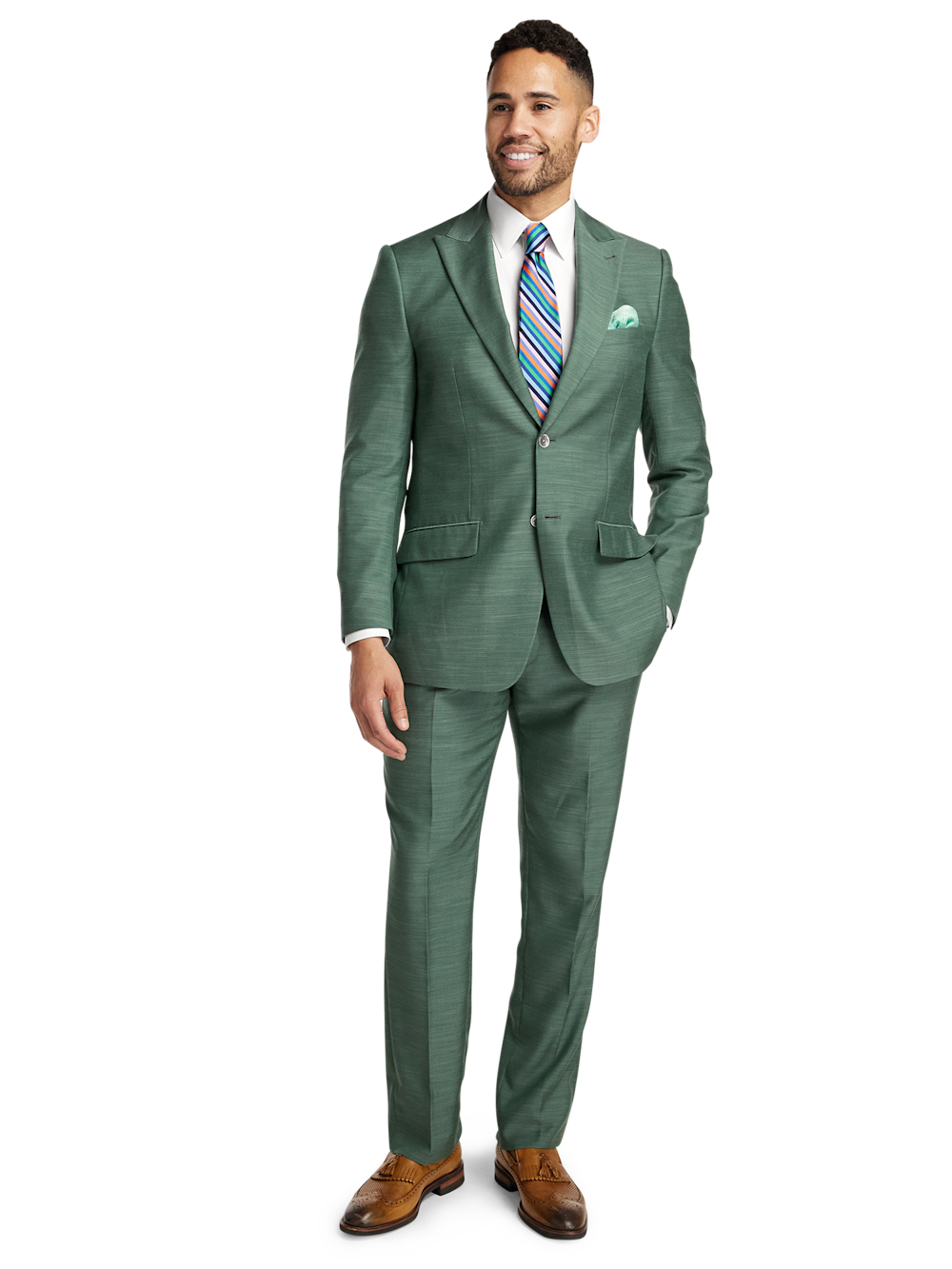 Alternate Image of Performance Blend Peak Lapel Suit-1