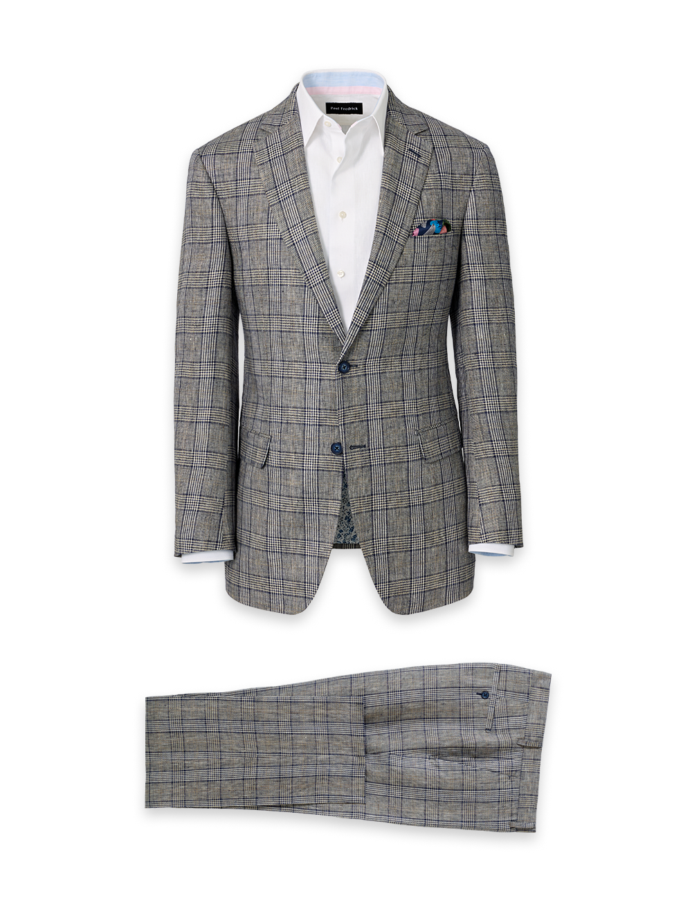 Product Image of Linen Single Breasted Notch Lapel Suit-0