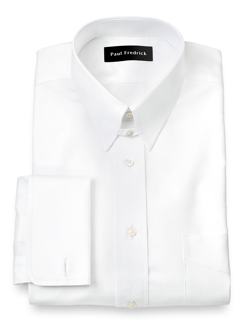 Superfine Egyptian Cotton Solid Color Button Tab Collar French Cuff Dr –  Paul Fredrick
