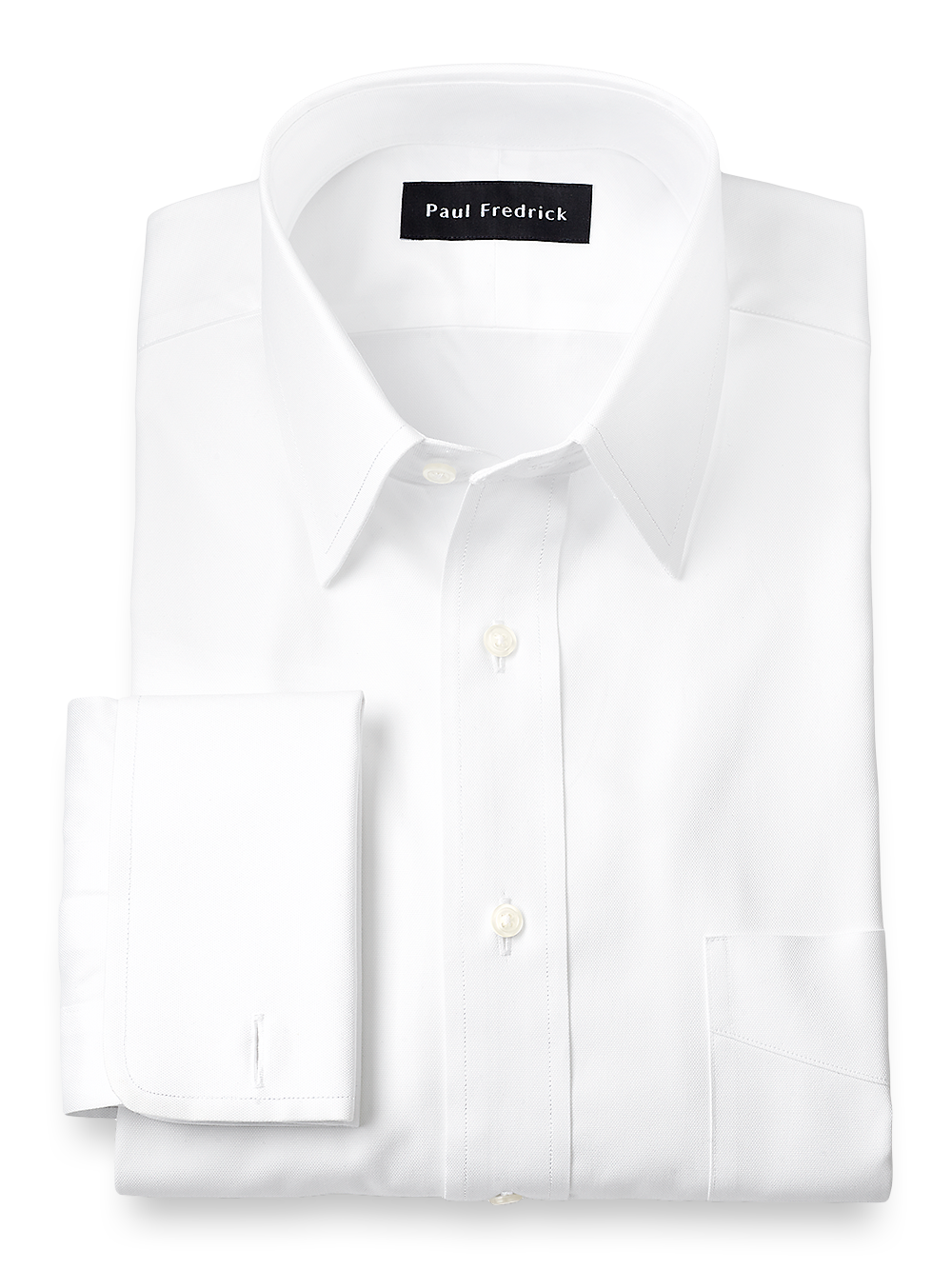 Slim Fit Superfine Egyptian Cotton Solid Straight Collar French Cuff D Paul Fredrick Slim Fit Superfine Egyptian Cotton Solid Straight Collar French Cuff D Paul Fredrick