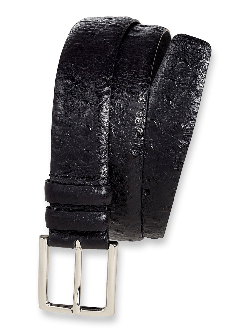Product Image of Ostrich Embossed Belt-Black