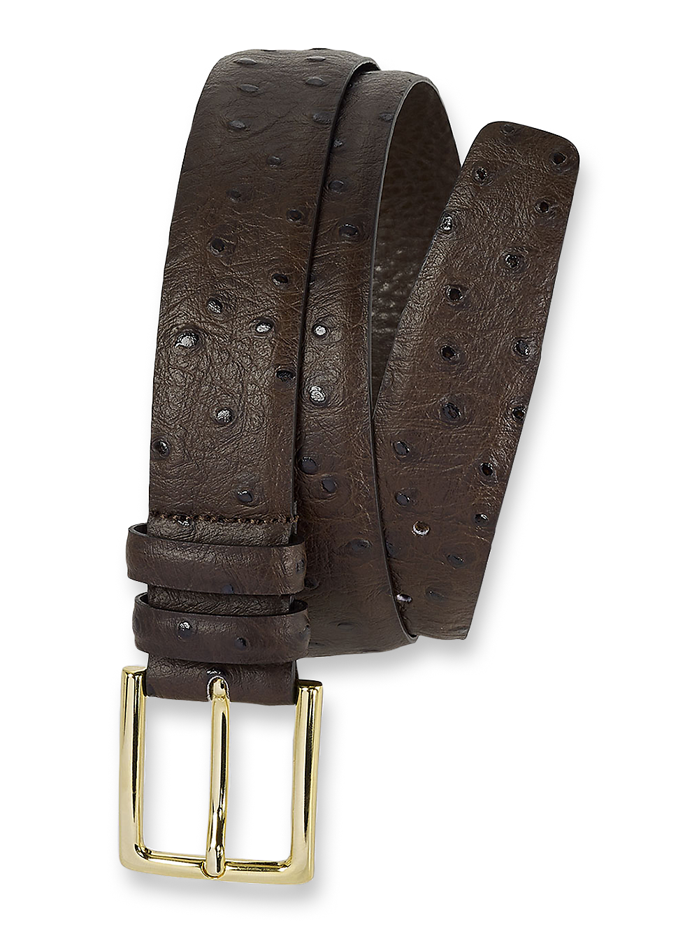 Product Image of Ostrich Embossed Belt-Brown