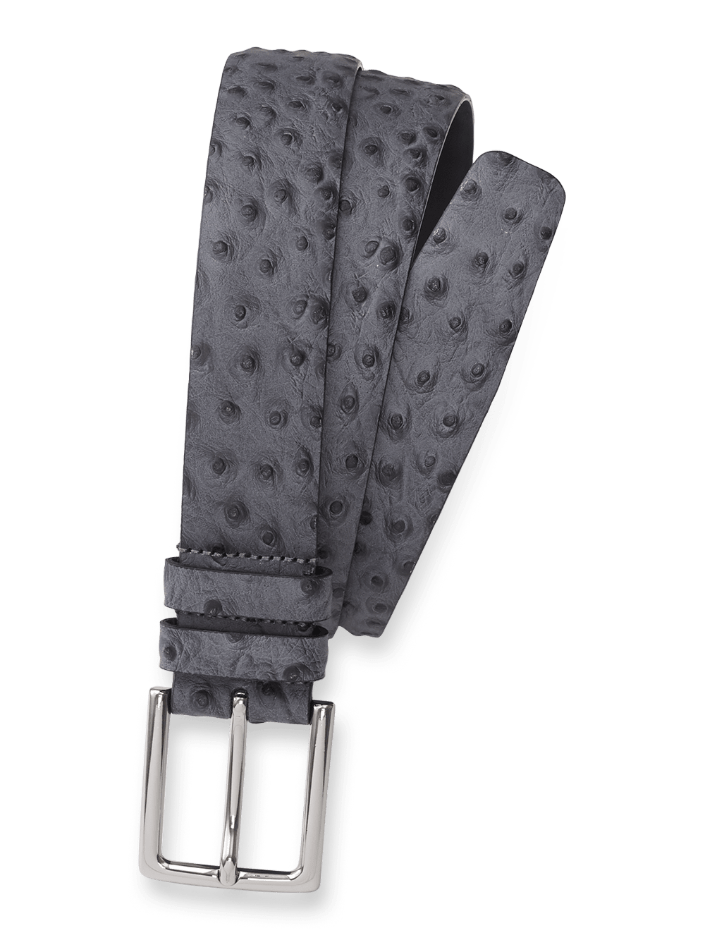 Product Image of Ostrich Embossed Belt-Grey