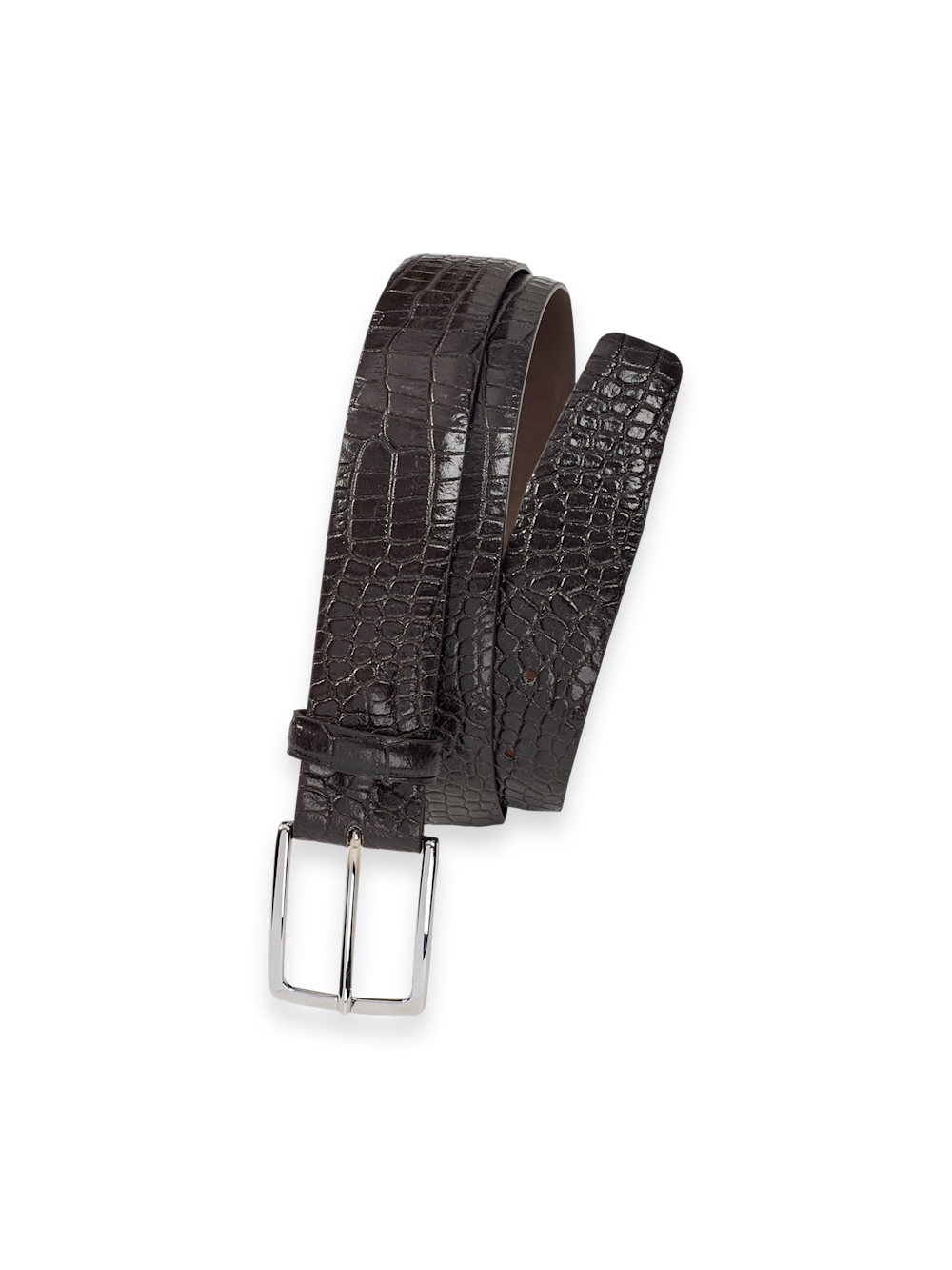 Product Image of Crocodile Embossed With Changeable Buckle Belt-Brown