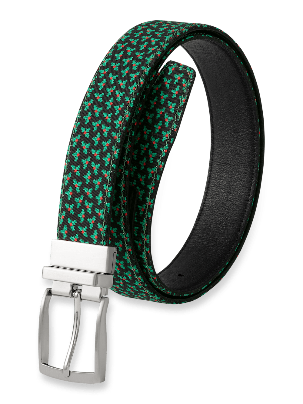 Holly Motif Reversible Belt