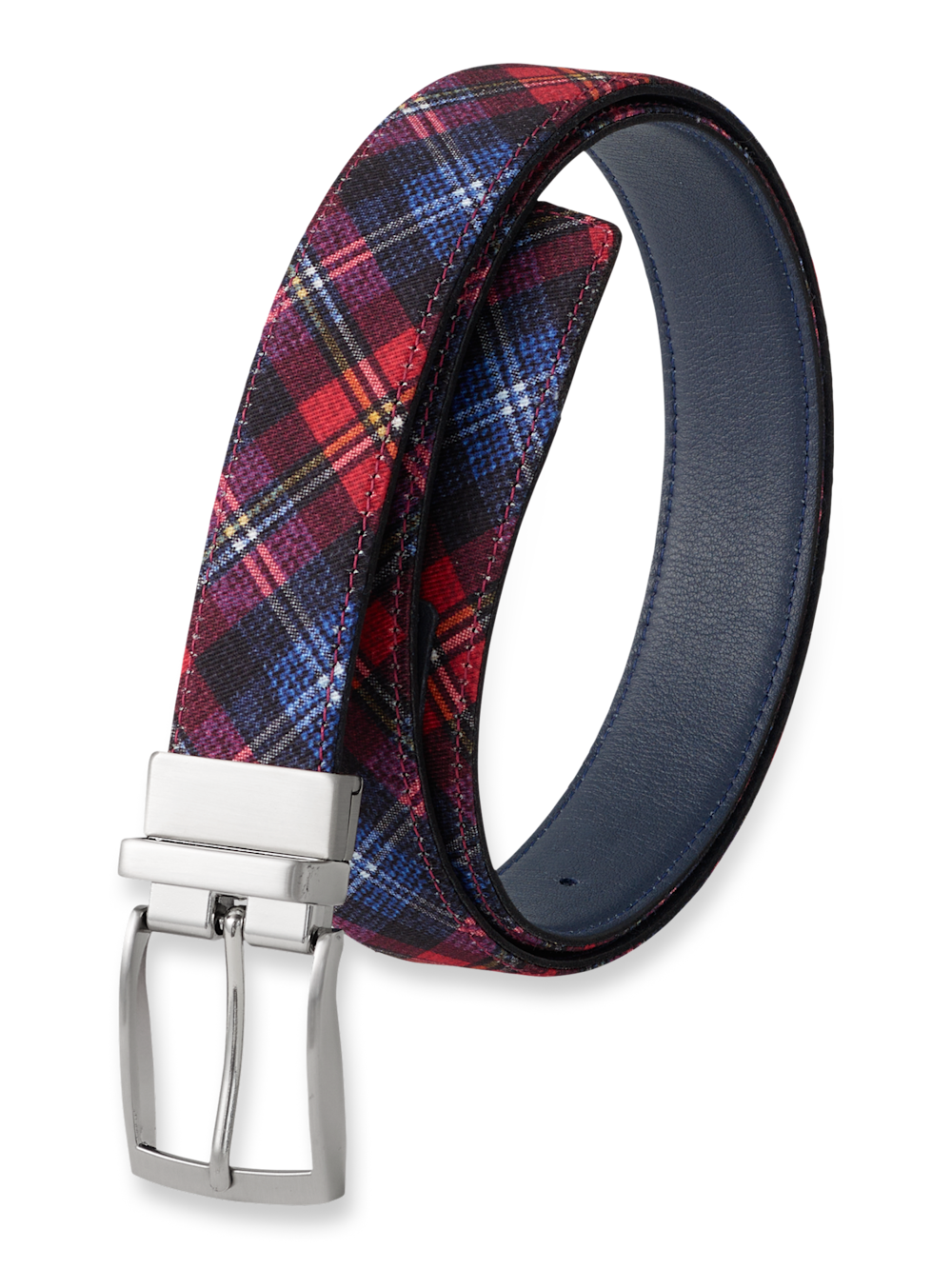 Plaid Reversible Belt