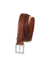 Leather Belt with Changeable Buckle - Chestnut