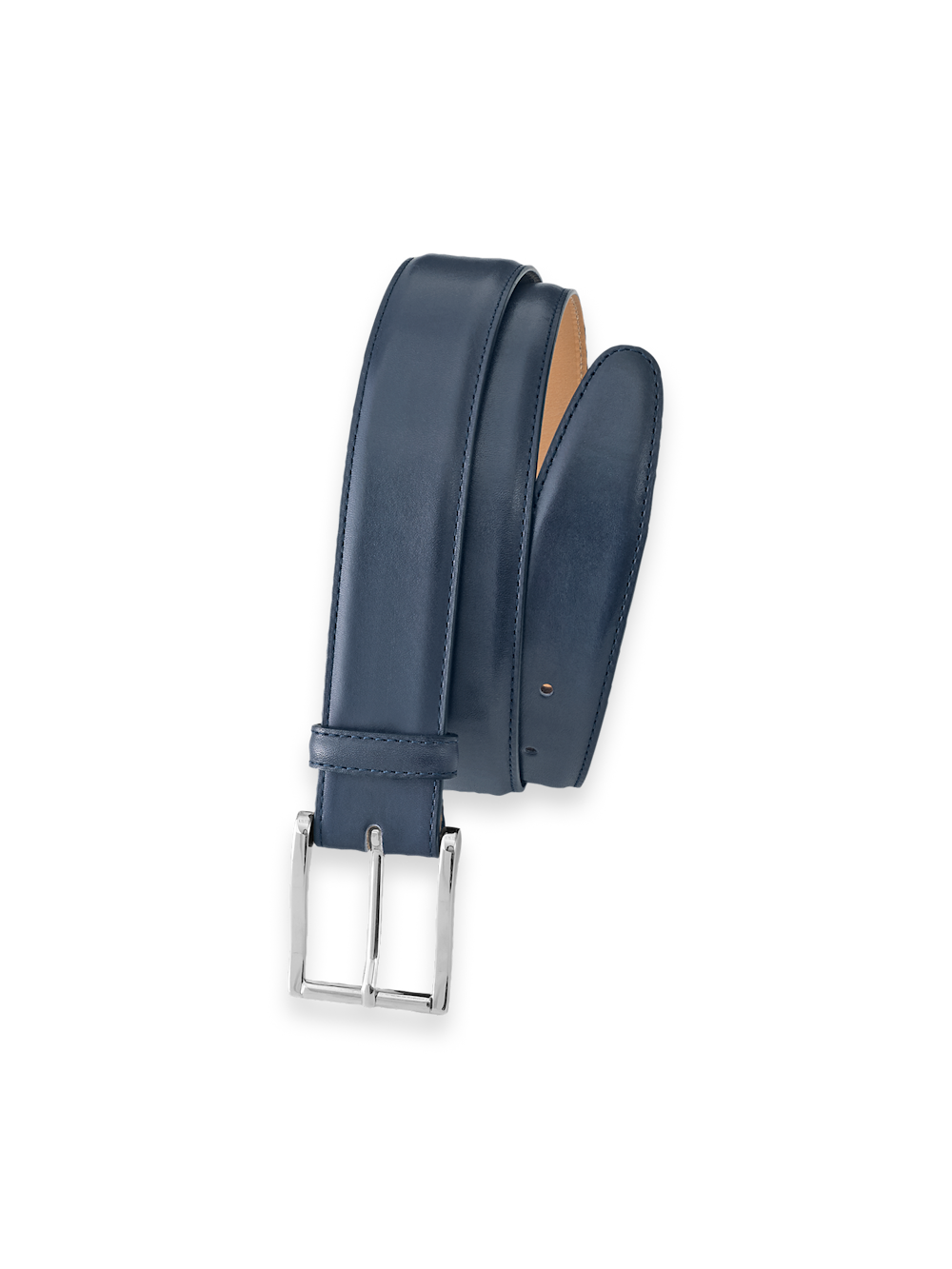 Product Image of Leather Belt With Changeable Buckle-Medium Blue