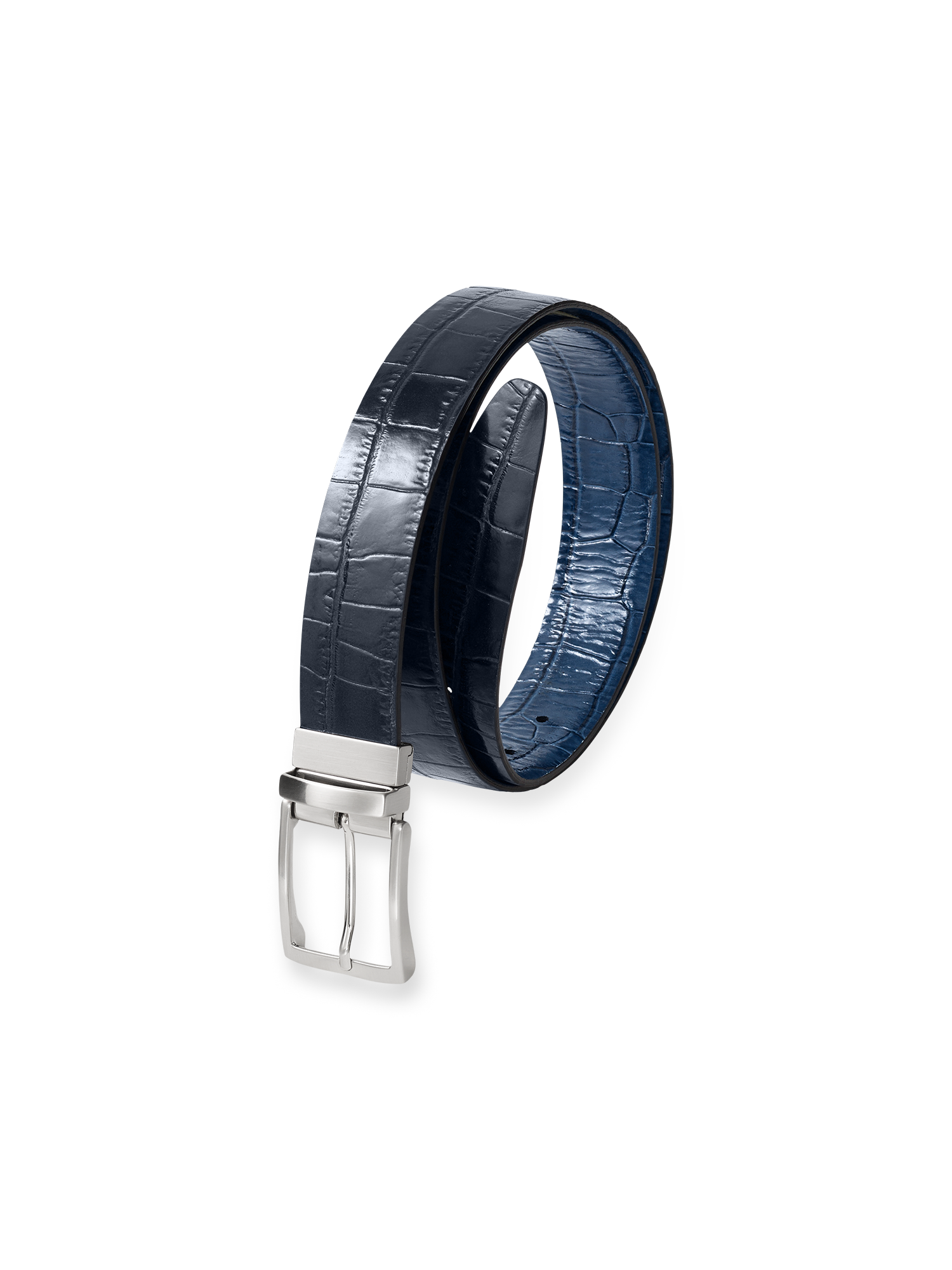 Micah Reversible Belt - Navy/blue