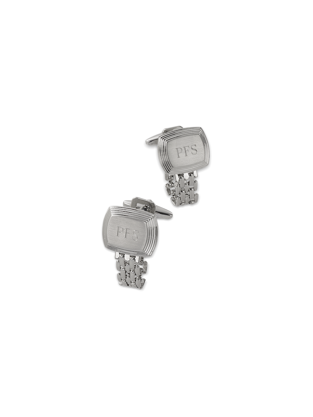 Chain Wrap Engravable Cufflinks - Silver – Paul Fredrick