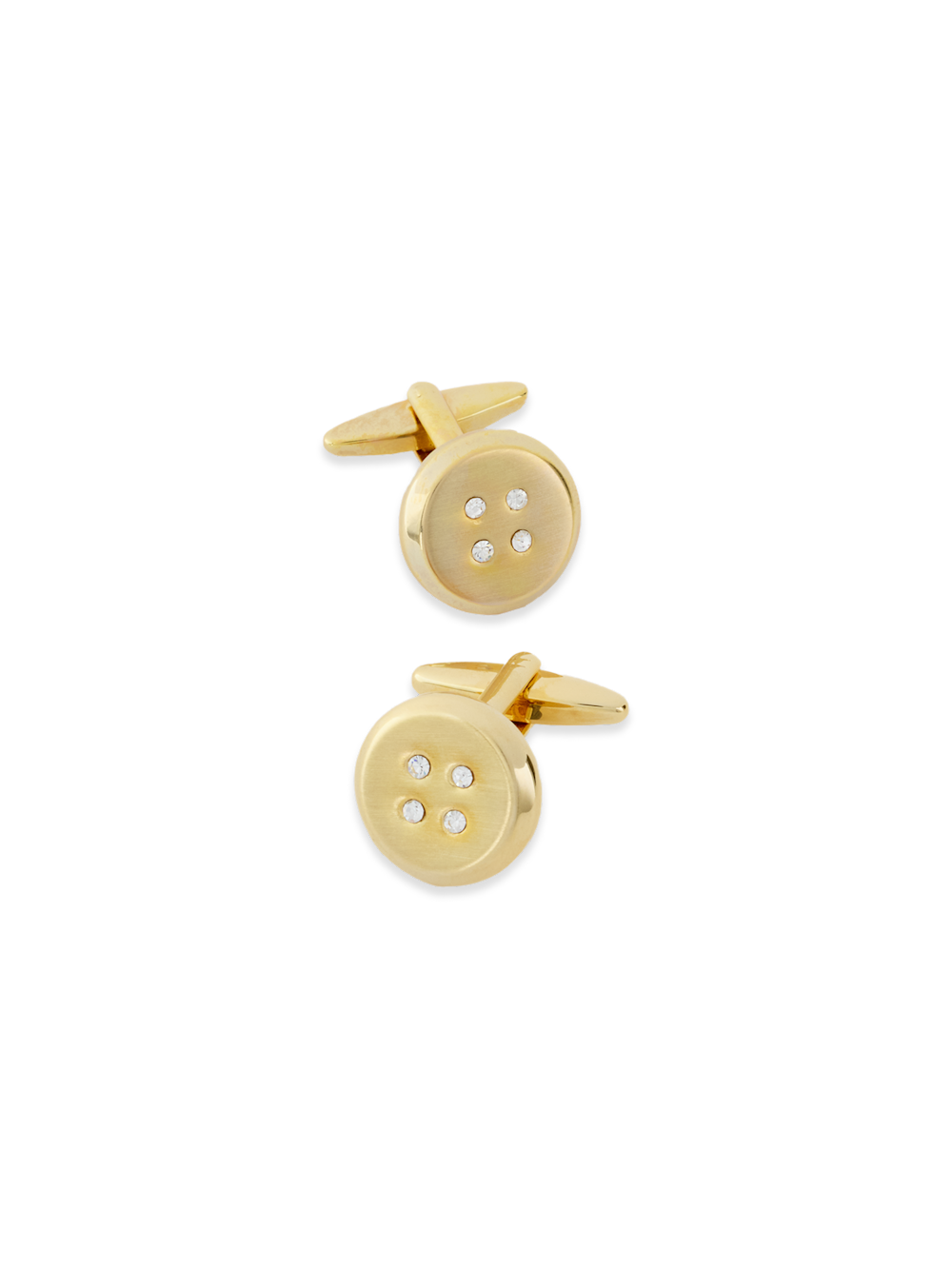 Product Image of Metal Button Cufflink-Gold