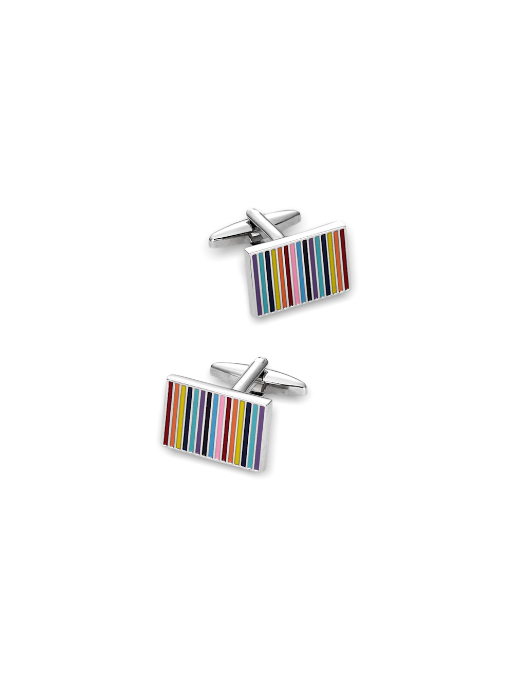 Product Image of Enamel Multi Stripe Cufflinks-Multi