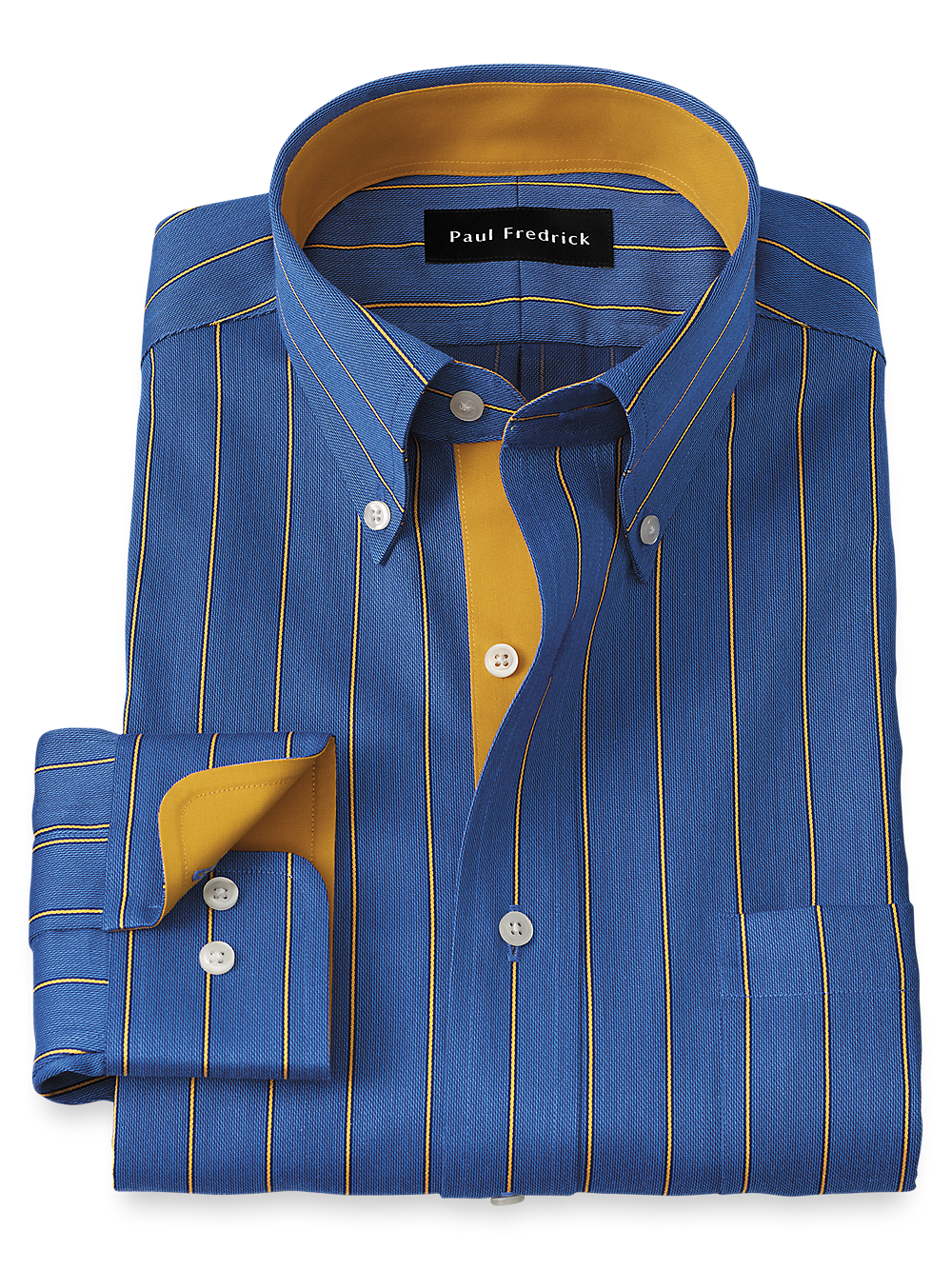 Navy striped dress shirt clearance