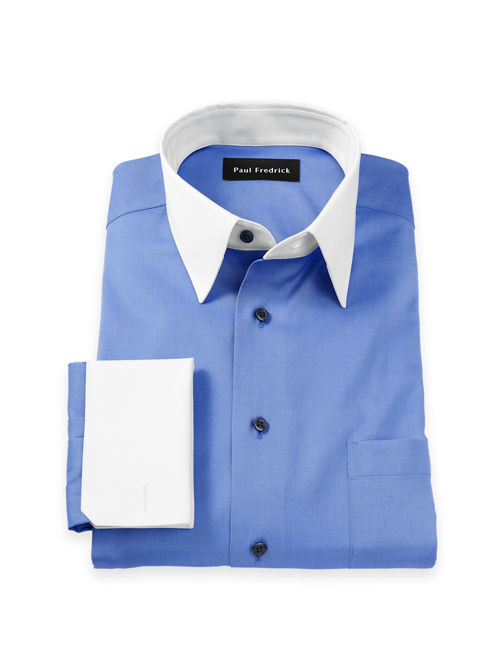 Comfort Stretch Non-Iron Solid Dress Shirt French Blue – Paul