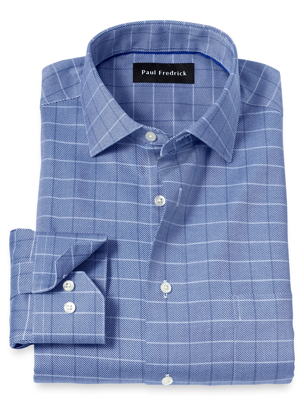 fitted lace wedding dress Non-Iron Cotton Plaid Dress Shirt with Contrast Trim main image 1