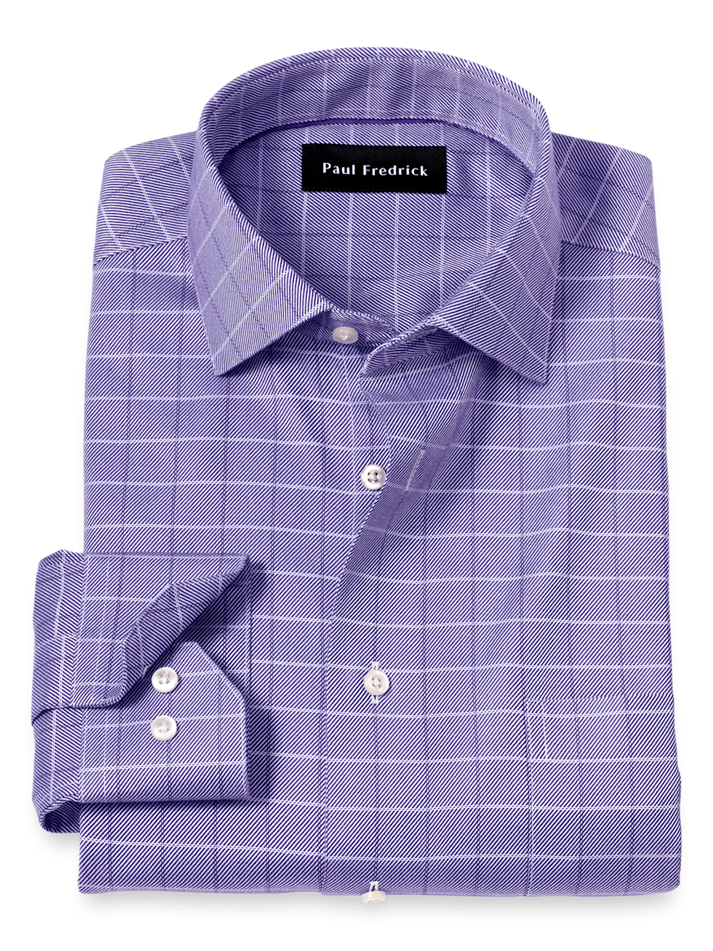 Comfort Stretch Non-Iron Check Dress Shirt - Purple - Classic Fit / 15 / 32 Comfort Stretch Non-Iron Check Dress Shirt - Purple - Classic Fit / 15 / 32