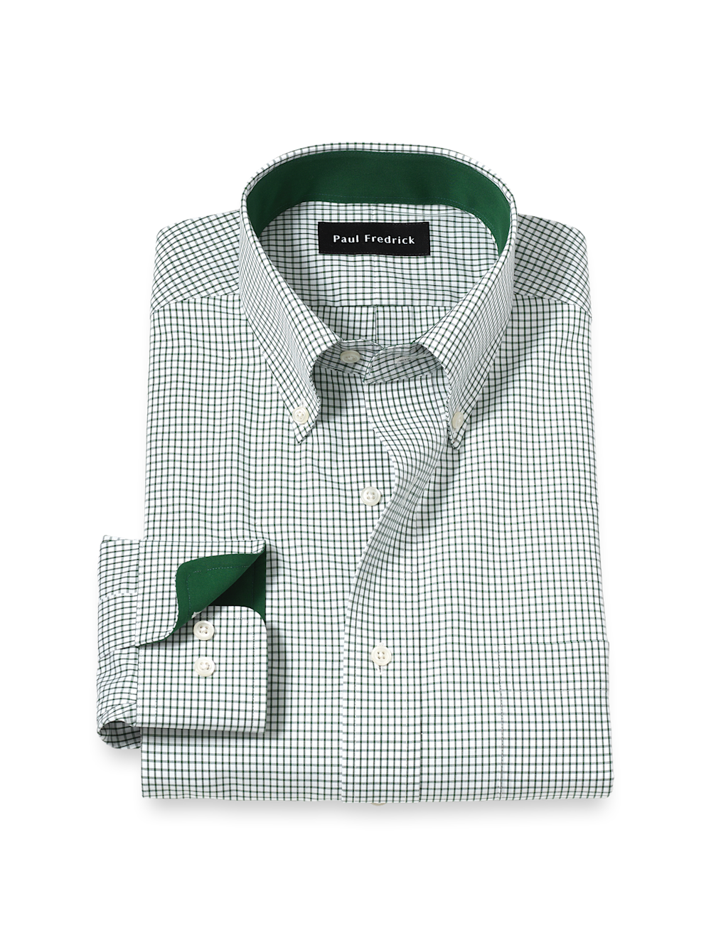 green emerald velvet dress Non-Iron Cotton Check Dress Shirt with Contrast Trim