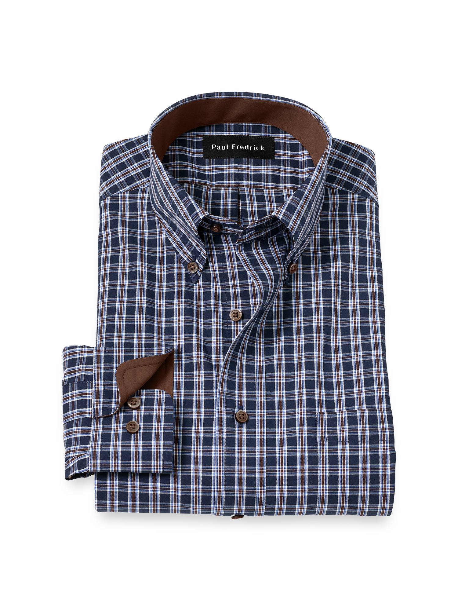 navy blue plaid dress shirt Men's Slim Fit Navy Plaid Shirt