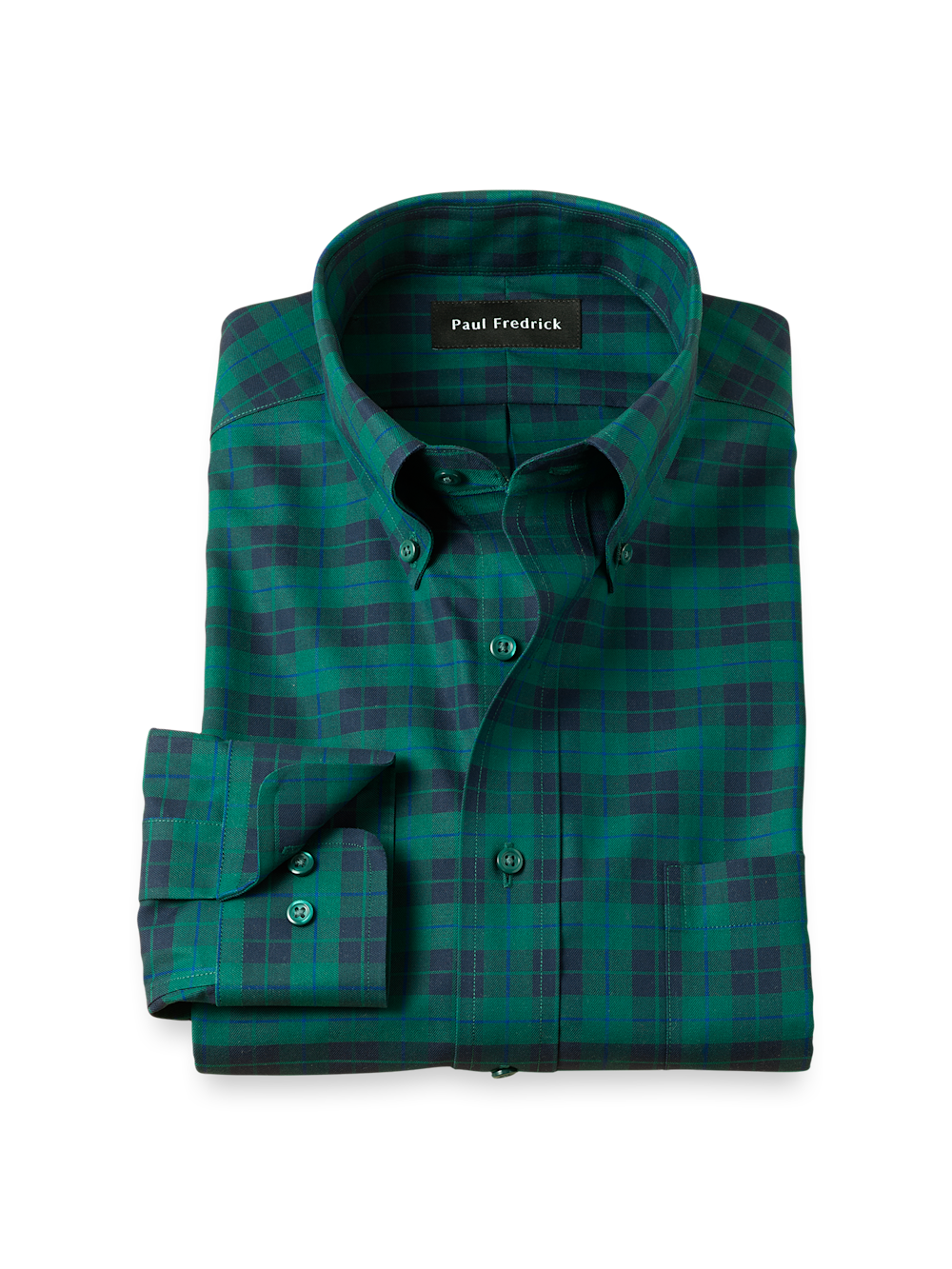 Comfort Stretch Non-Iron Plaid Dress Shirt
