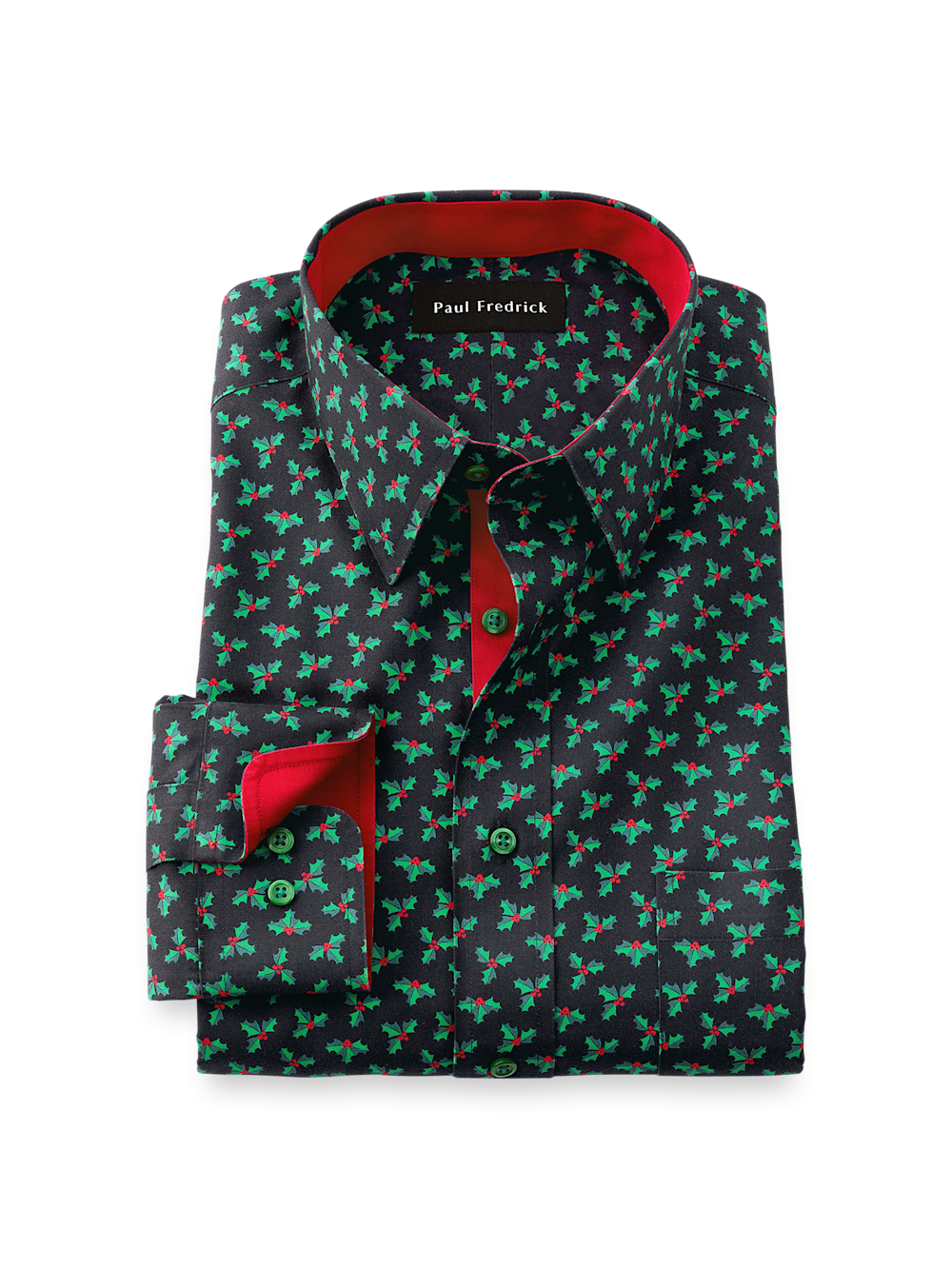 strapless open back dress 1970s Red Floral Men's Disco Shirt – AbracadabraNYC main image 1