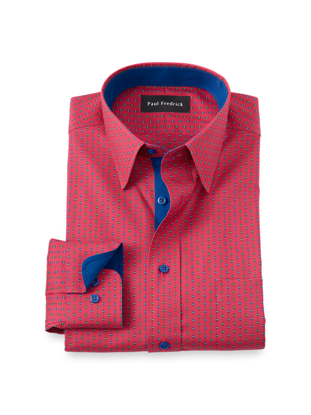 Comfort Stretch Non-Iron Novelty Dress Shirt with Contrast Trim