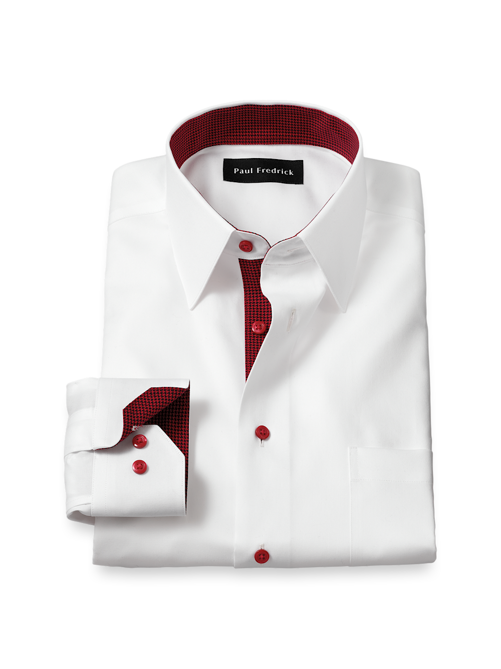 italian dress shirts Comfort Stretch Non-Iron Solid Dress Shirt With Contrast Trim