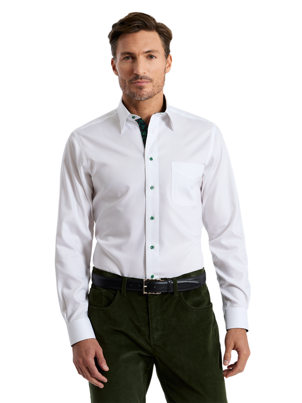 Alternate Shot of Men's white multi Shirts