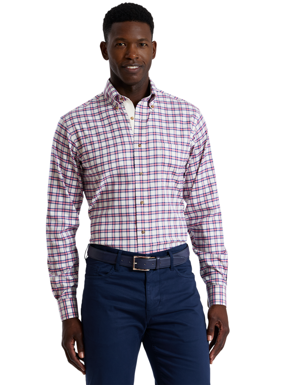 Alternate Shot of Men's white/pink Shirts