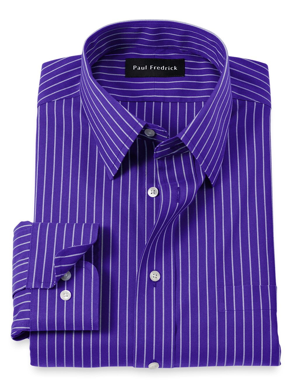 Comfort Stretch Non-Iron Stripe Dress Shirt Purple – Paul Fredrick