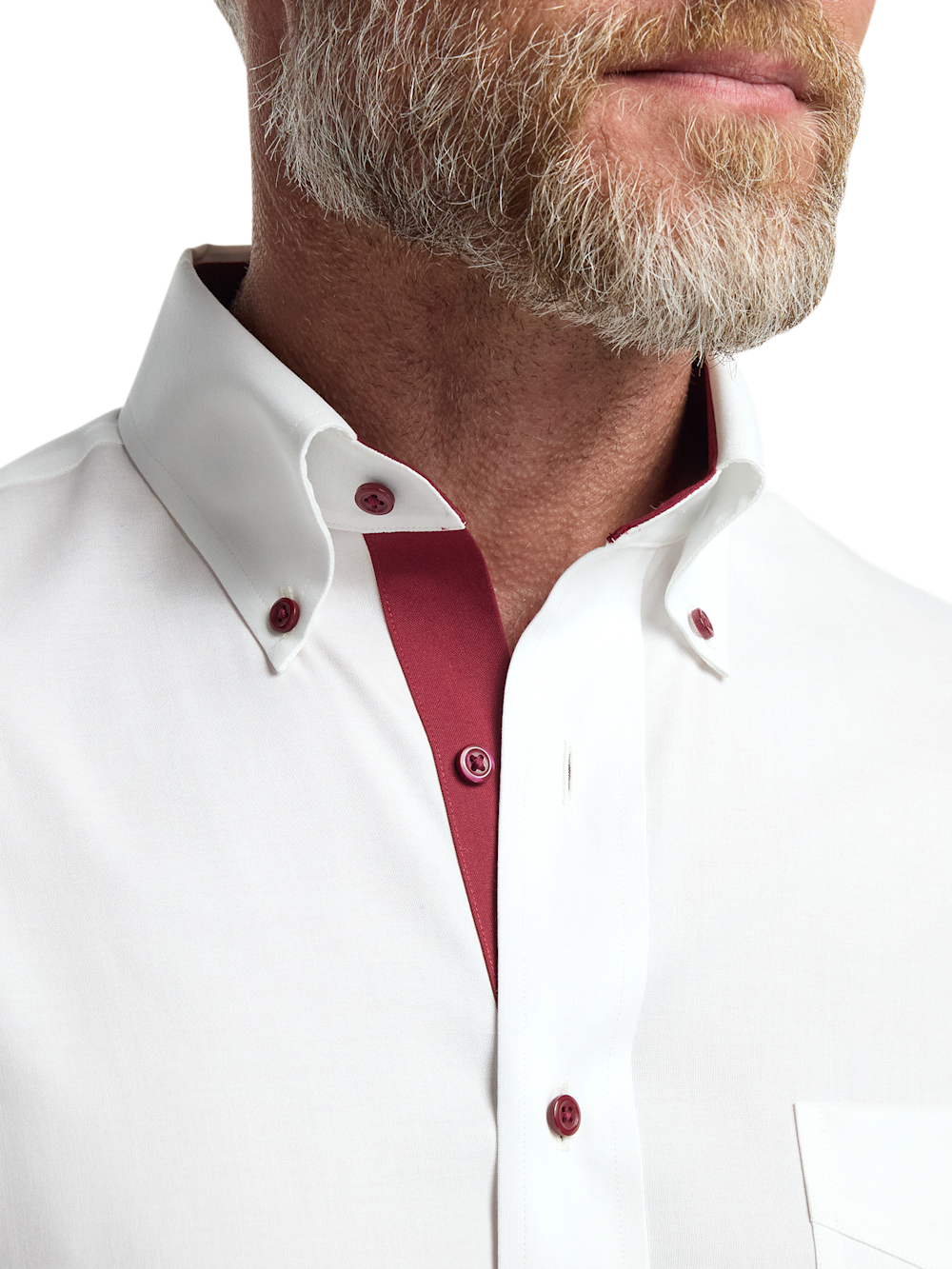 Alternate Image of Comfort Stretch Non-iron Solid Dress Shirt With Contrast Trim-2