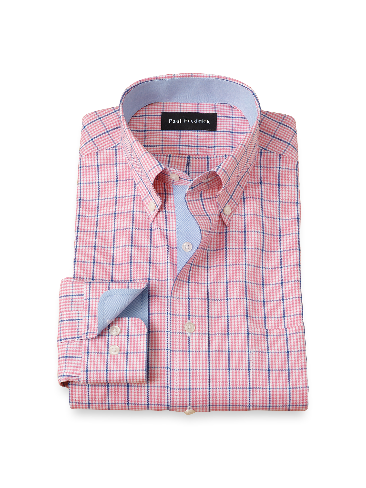 Comfort Stretch Non-Iron Windowpane Dress Shirt With