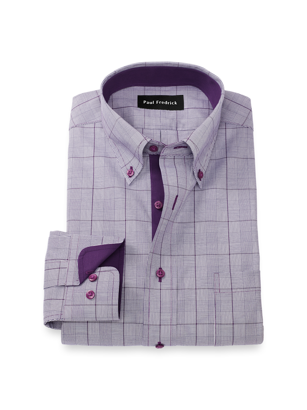glen plaid dress shirt Brooks Brothers Men's Stretch Supima Cotton Non-Iron Twill Polo Button Down, Glen Plaid Sport Shirt | Beige