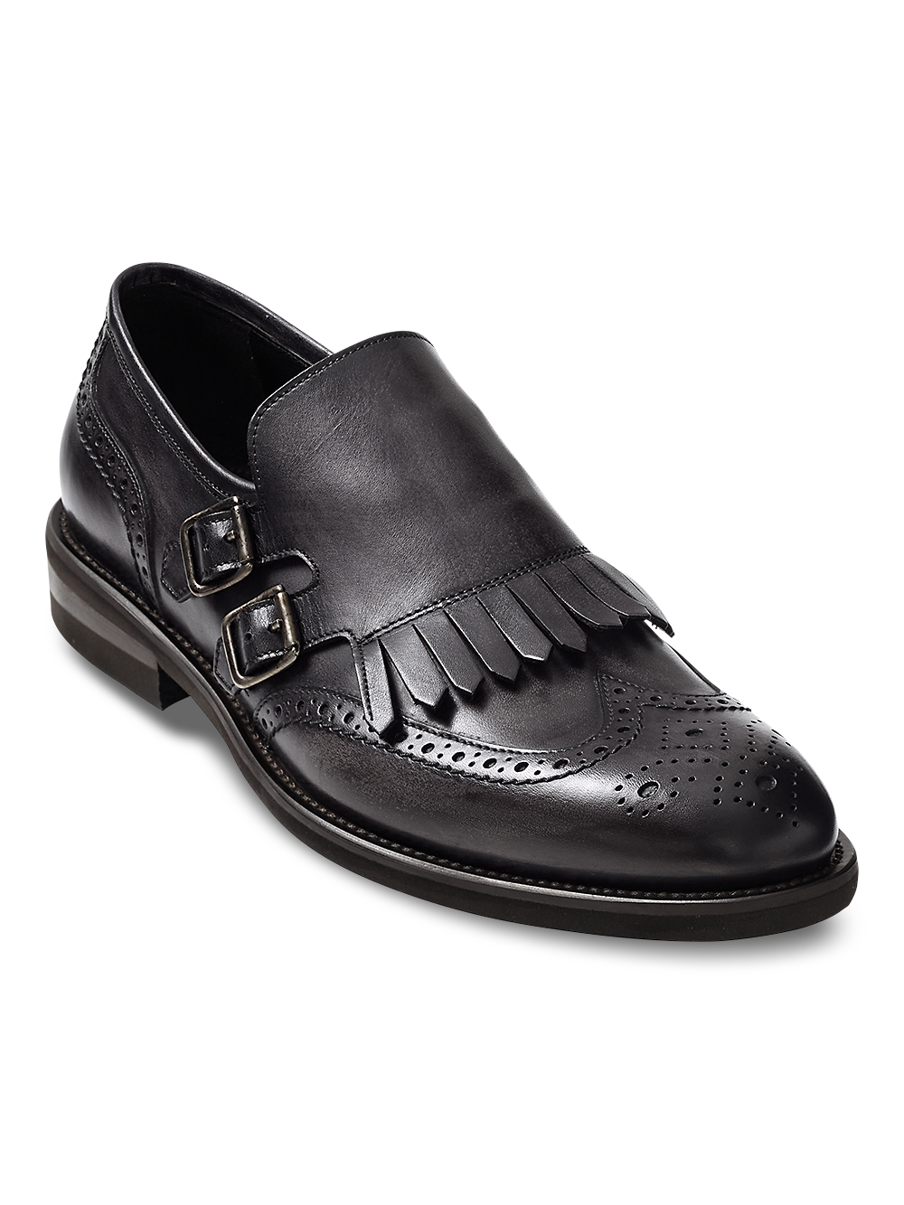 James Kiltie Monk Strap Loafer Charcoal Paul Fredrick