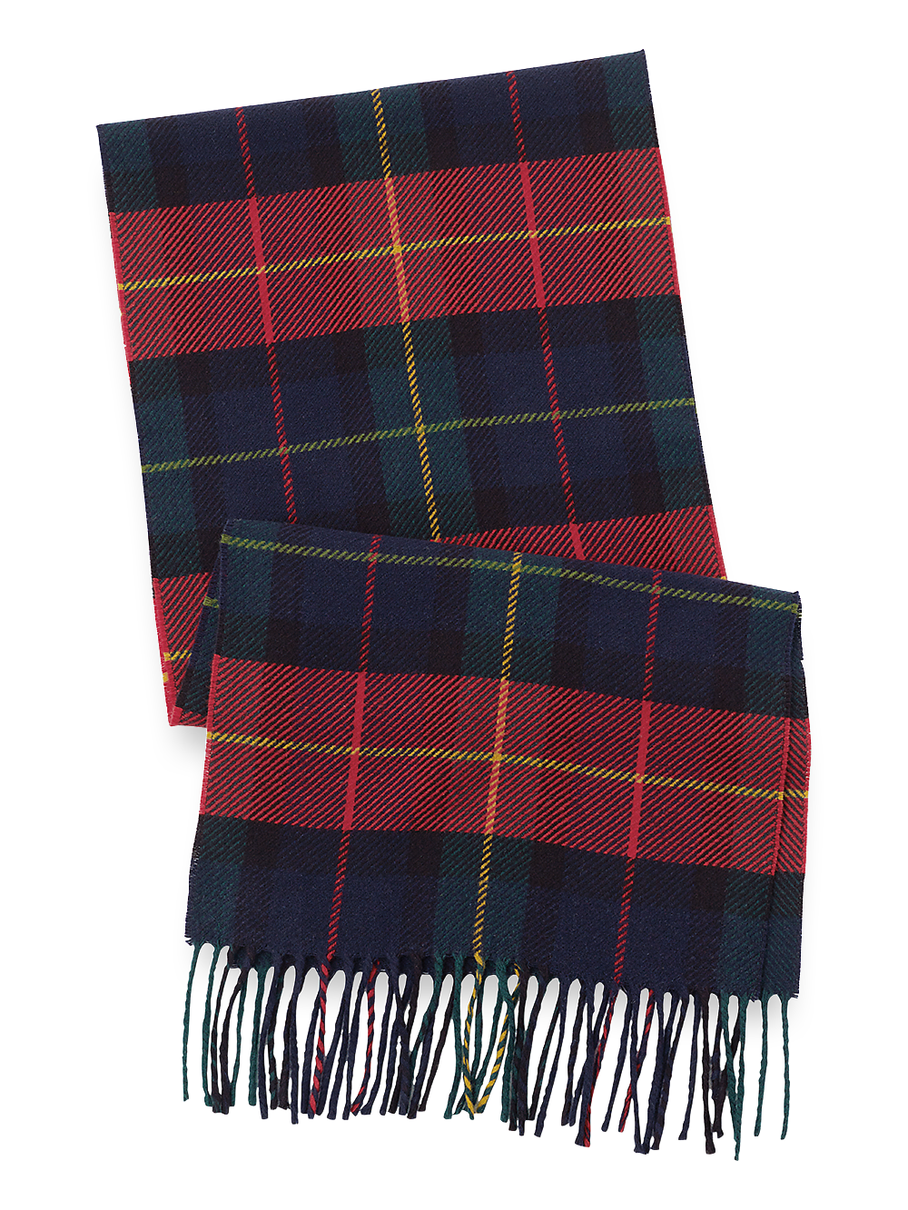 Product Image of Tartan Plaid Wool Scarf-Red Multi