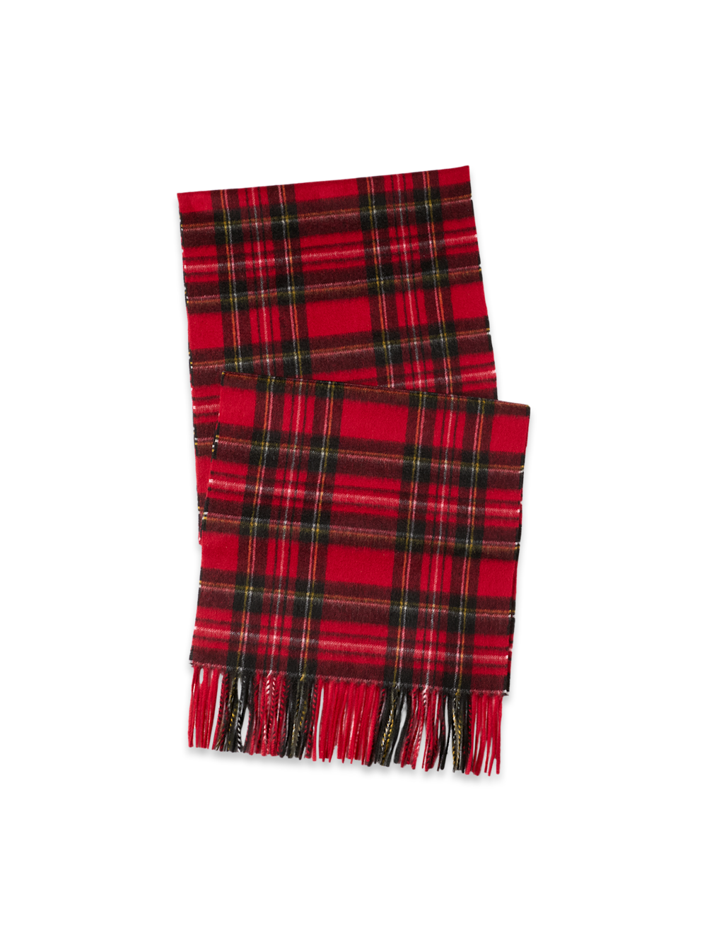 Plaid Wool Blend Scarf